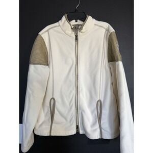 Harley Davidson Fleece Jacket  Women's XL Embroidered‎ RN103819 Cream